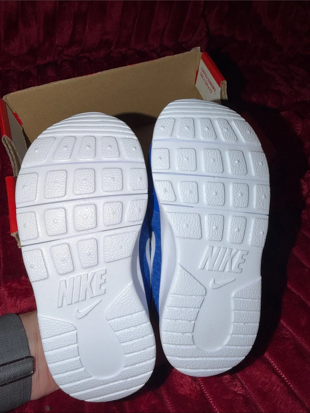 Nike Kids Royal Blue Athletic Sneakers with White Swoosh